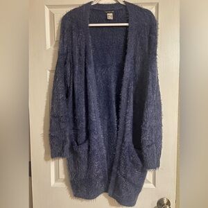 VENUS Navy Eyelash Cardigan